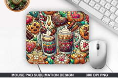 Mouse Pad Sublimation, Christmas Mouse Pad PNG Design Product Image 1