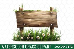 Watercolor Grass Clipart Product Image 1