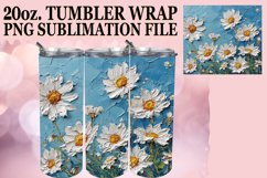 Floral Tumbler Art - Oil Paint Pattern Sublimation Product Image 1