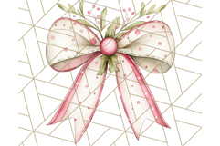 Muted Cozy Christmas Bows PNG Clipart, Winter Holiday Png Product Image 3