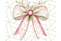 Muted Cozy Christmas Bows PNG Clipart, Winter Holiday Png Product Image 3