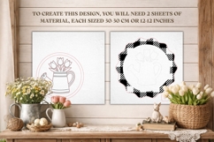 Spring Watering Can Wall Sign Laser Cut | Wall Decor | SVG Product Image 3