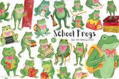 School Frogs Clipart Product Image 1