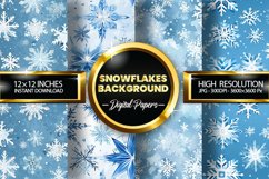 Snowflakes Background Digital Papers - 04 Variations Product Image 1