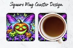 Halloween Pumpkin Mug coaster | Coaster | Sublimation Design Product Image 1