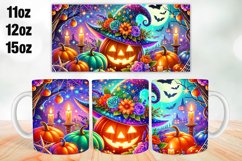 Halloween Pumpkins Mug Wrap Sublimation 11oz, 12oz, 15oz Product Image 1
