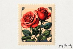 Valentines Romantic Retro Style Stamp Clipart PNG Product Image 1