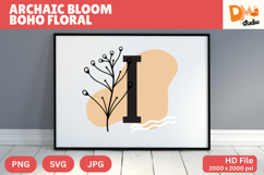 Archaic Bloom Boho Floral Monogram Product Image 1