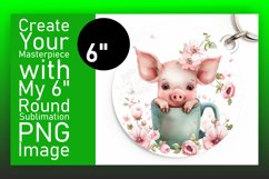 Watercolor Wildlife Round Design Designs PNG Product Image 1