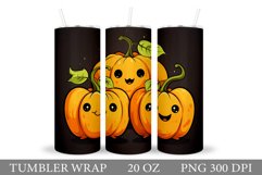 Cute Pumpkin Tumbler Wrap. Halloween Pumpkin Tumbler Design Product Image 1