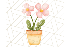 Pastel Watercolor Spring Clipart, Cheerful Floral Png Design Product Image 3