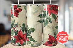 Christmas Flowers Tumbler | Christmas Tumbler Wrap Product Image 1