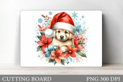 Cute Dog Cutting Board. Christmas Cutting Board Sublimation Product Image 1