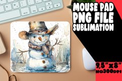 Tropical Treats: Christmas Snowman Mouse Pad PNG Product Image 1