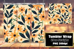 Watercolor Boho Flower Medley Tumbler Wrap Product Image 1