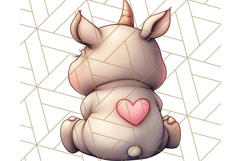 Cute Back View Sitting Animal Clipart PNG From Behind Product Image 3