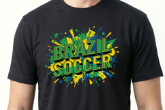 Brazil Soccer T-shirt Design Product Image 3