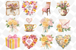 Romantic Mothers Day Clipart - Set Of 40 Png Bundle Product Image 4