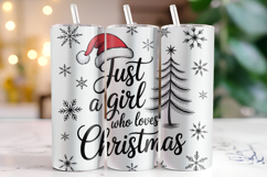 Just a girl who loves Christmas Tumbler Wrap | Christmas Product Image 1