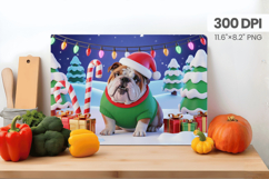 Winter Dog Christmas Wonderland Cutting Board PNG Sublimatio Product Image 1