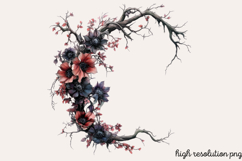 Gothic Pagan Spring Sublimation Clipart PNG Product Image 1