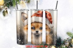 Christmas Santa Fox Tumbler Sublimation Designs Product Image 3