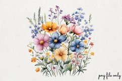 Wild flowers butterflies and dragonfly Clipart PNG Product Image 1