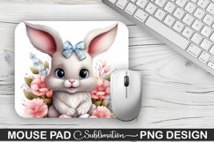 Easter Bunny Sublimation Mouse Pad PNG Design Product Image 1