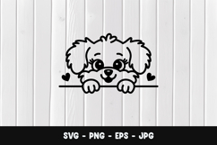 Cute kawaii puppy svg design Product Image 1
