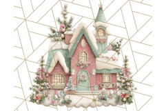 Pastel Christmas Clipart, Mint and Blush Holiday PNG Product Image 3