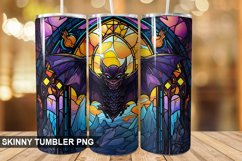 Stained Glass Halloween Bat PNG Tumbler Design Product Image 1