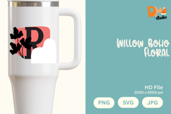 Willow Boho Floral Monogram Product Image 1