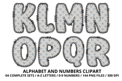Blue Baby Shower Alphabet Clipart PNG 300 DPI Product Image 3