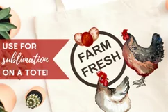 Farm Chickens Watercolor Clipart Illustration Hen & Rooster Product Image 2