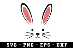 Bunny Ear &amp; Face SVG | SVG Cut files | Cricut Product Image 1