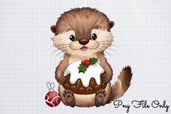 Woodland Christmas Watercolor Clipart PNG Product Image 1