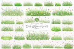 Spring Green Grass Clipart Product Image 1