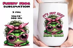 Funny frog PNG, funny quote PNG, Sublimation design. Product Image 1