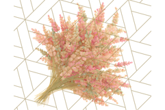 Fall Foliage Clipart PNG, Pink and Green Leaves Product Image 3