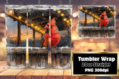 Christmas Tumbler Wrap | Cardinal Bird 20oz Sublimation Product Image 1