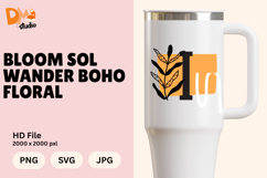 Bloom Sol Wander Boho Floral Monogram Product Image 1