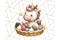 Cute Dessert Unicorn PNG Clipart with Cupcakes &amp; Candies Product Image 3