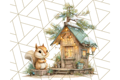 Cozy Cabin Critters Clipart PNG, Fall Animal Png Product Image 3