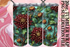 Vibrant Glitter Blossom Tumbler Wrap - Summer Style Product Image 1