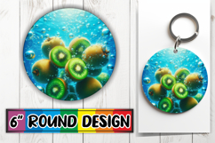 Luminous Round Designs Sublimation, 3D Fruits Product Image 1