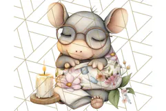 Warm & Fuzzy Mornings PNG Clipart, Cozy Animal Art Download Product Image 3