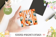 Easter Bunny Magnet PNG, Easter Square Coaster Product Image 1