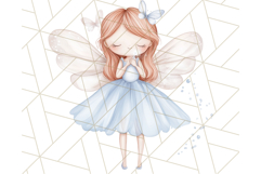 Pastel Blue Fairy Garden Clipart, Enchanted Cottagecore Png Product Image 3