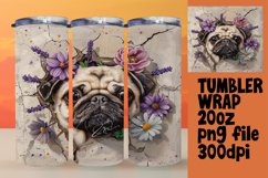 Spring Flower Tumbler Wrap: 3D Animals in Wall Hole Product Image 1