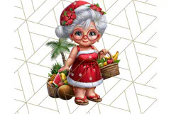 Summer Christmas Clipart PNG, Tropical Holiday Art Clip Art Product Image 3